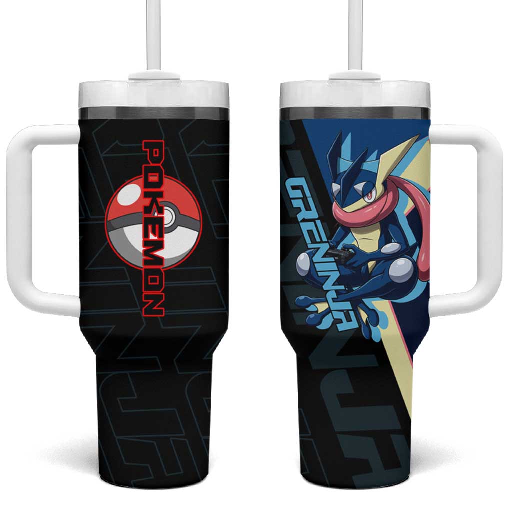 Greninja Poké Tumbler With Handle Sleek Retro Anime Style