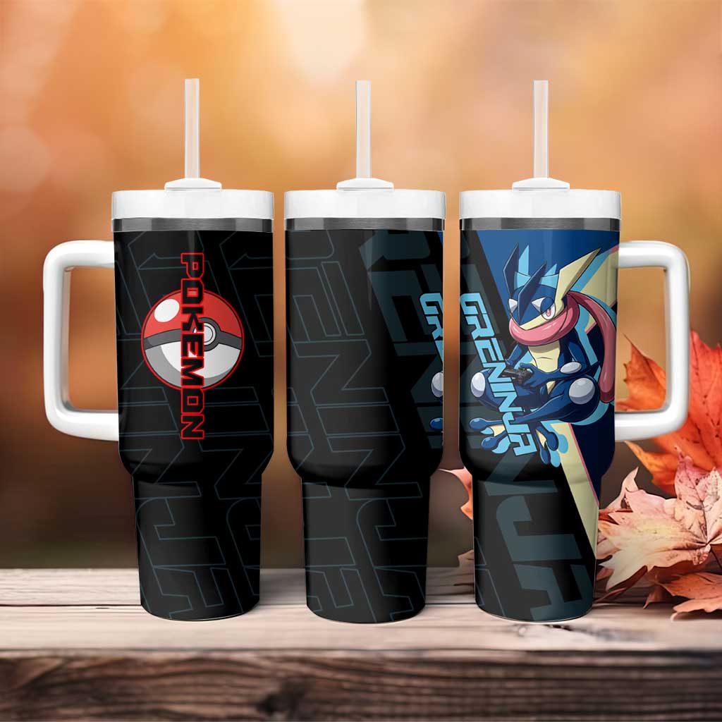 Greninja Poké Tumbler With Handle Sleek Retro Anime Style