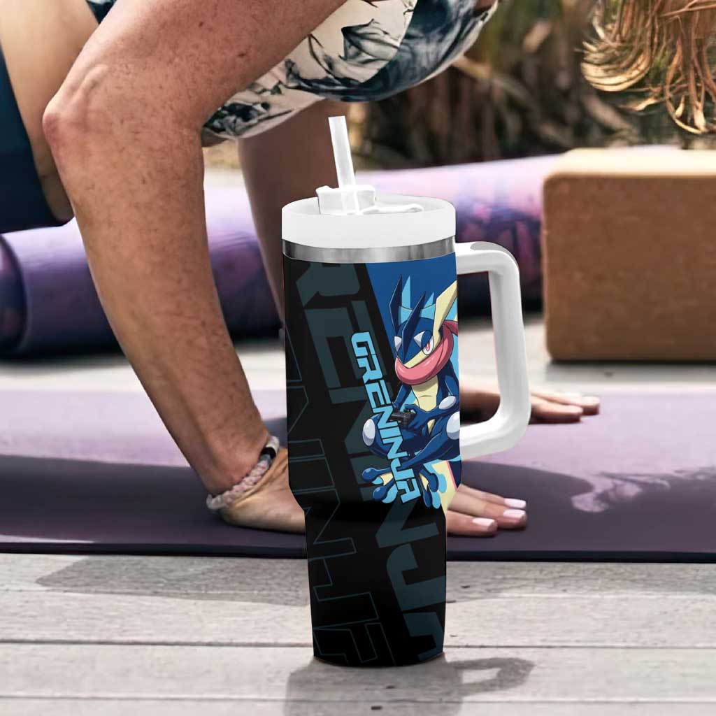 Greninja Poké Tumbler With Handle Sleek Retro Anime Style