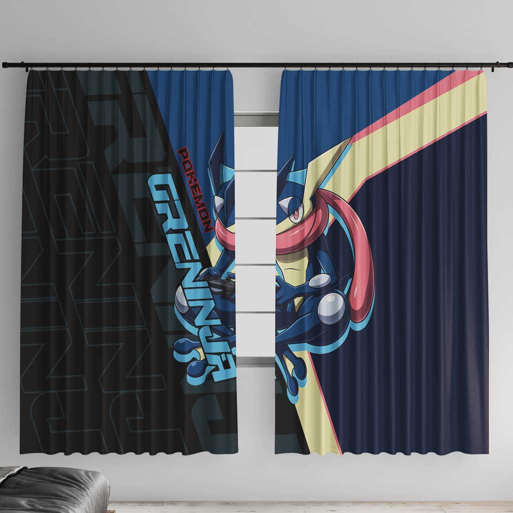 Greninja Poké Window Curtain Sleek Retro Anime Style