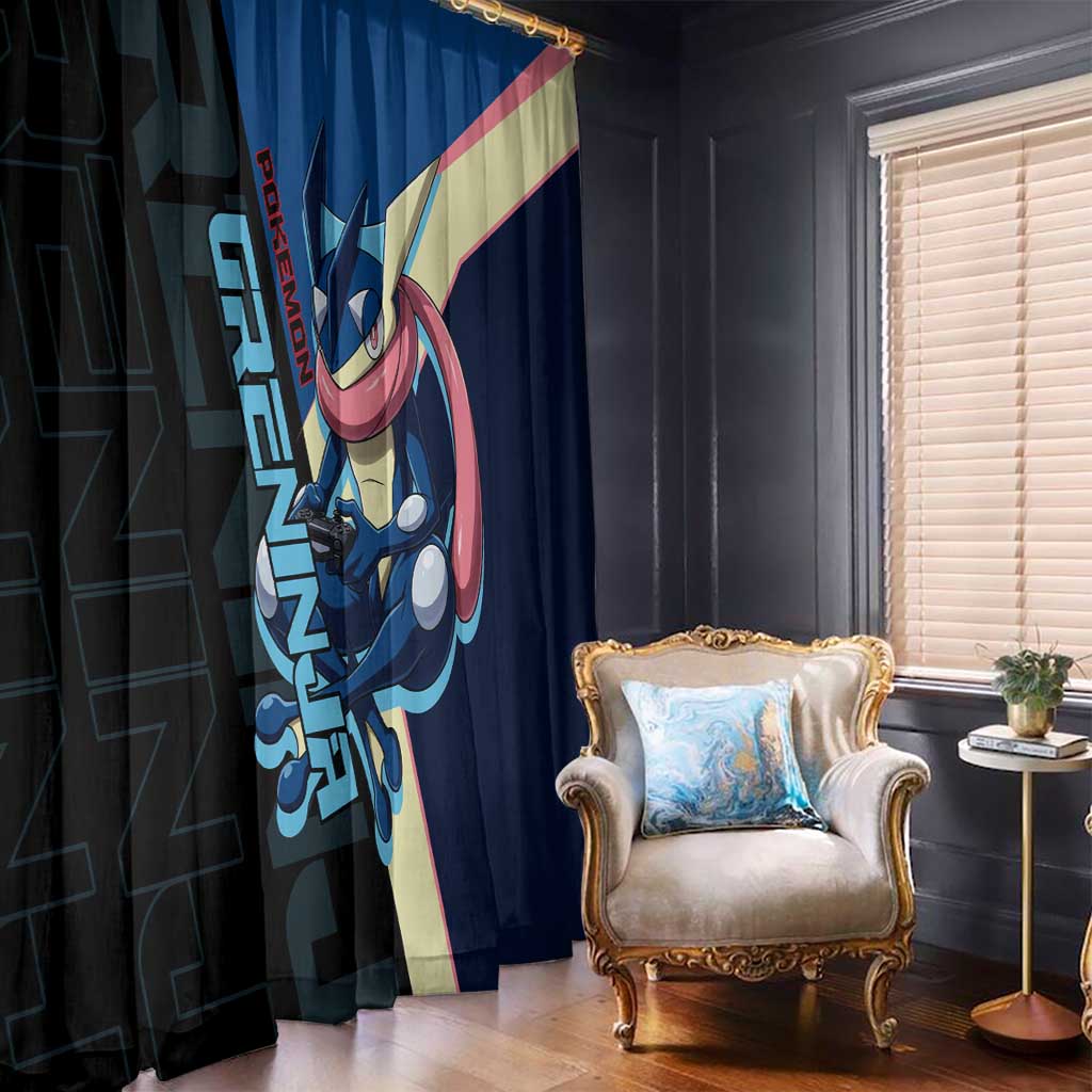 Greninja Poké Window Curtain Sleek Retro Anime Style