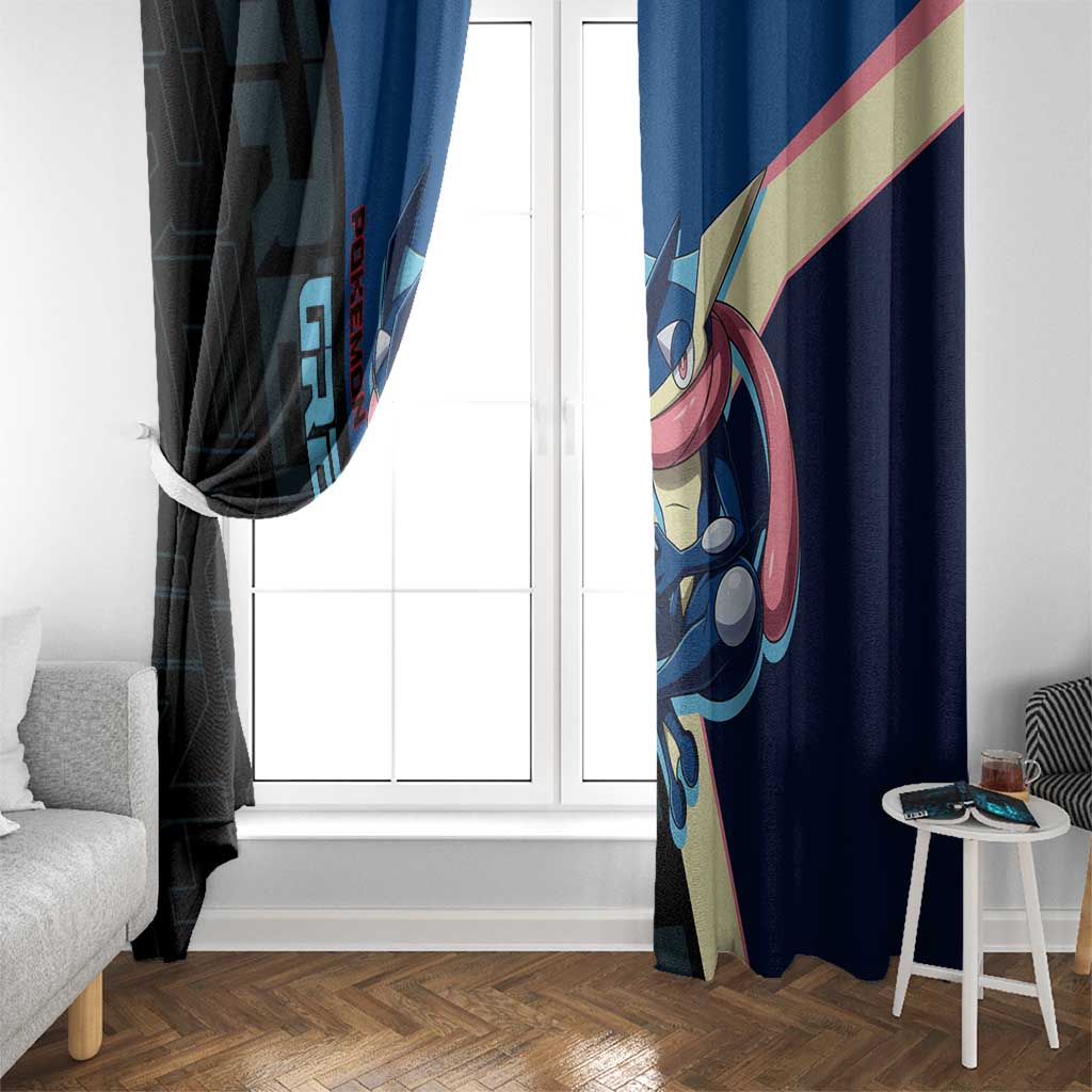 Greninja Poké Window Curtain Sleek Retro Anime Style