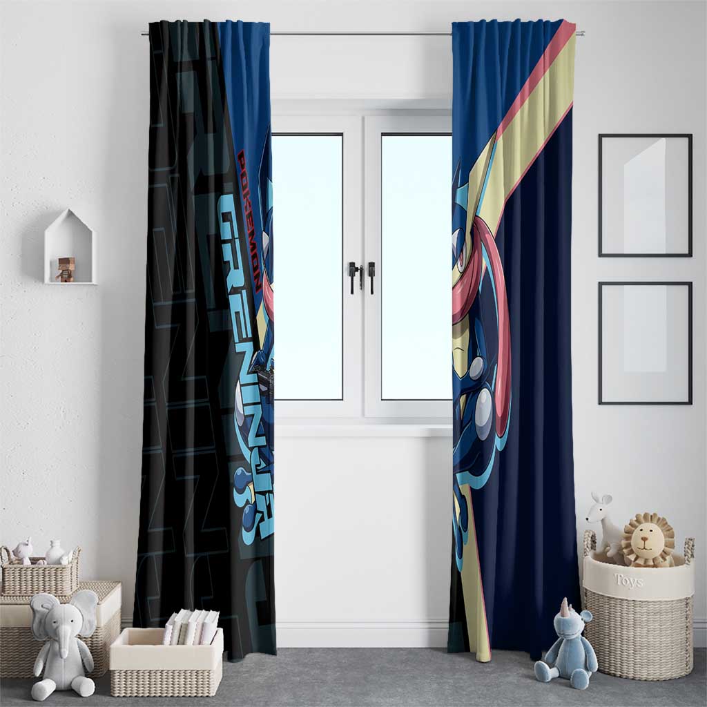 Greninja Poké Window Curtain Sleek Retro Anime Style