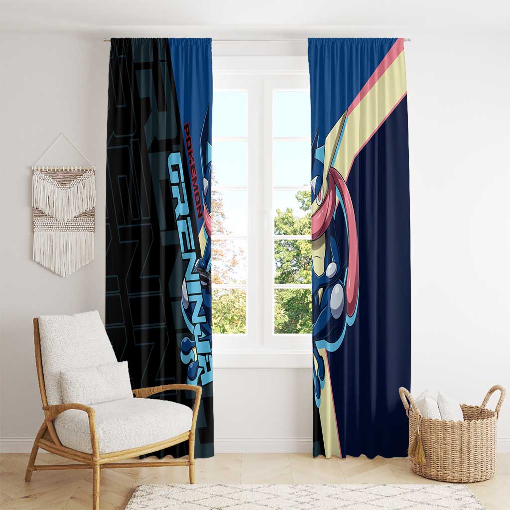 Greninja Poké Window Curtain Sleek Retro Anime Style