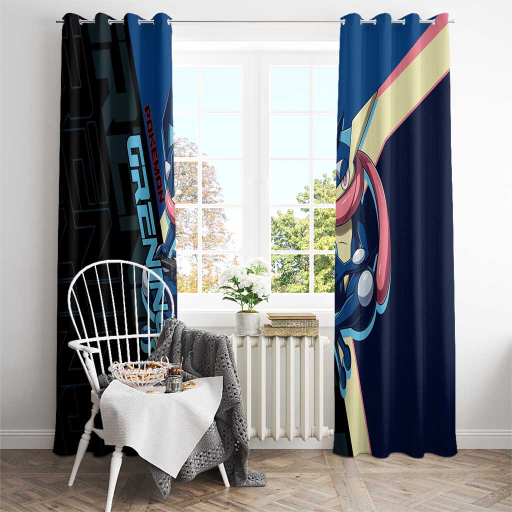 Greninja Poké Window Curtain Sleek Retro Anime Style