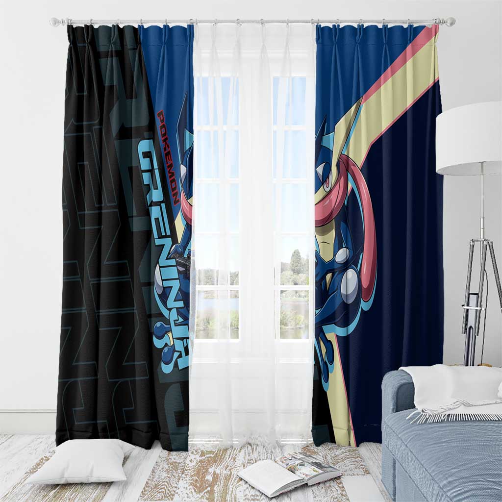 Greninja Poké Window Curtain Sleek Retro Anime Style