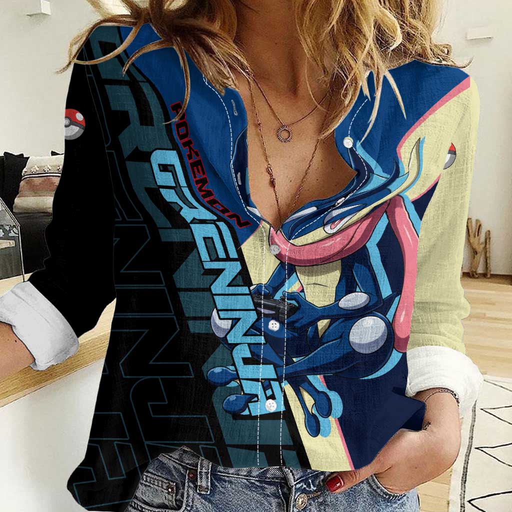 Greninja Poké Women Casual Shirt Sleek Retro Anime Style