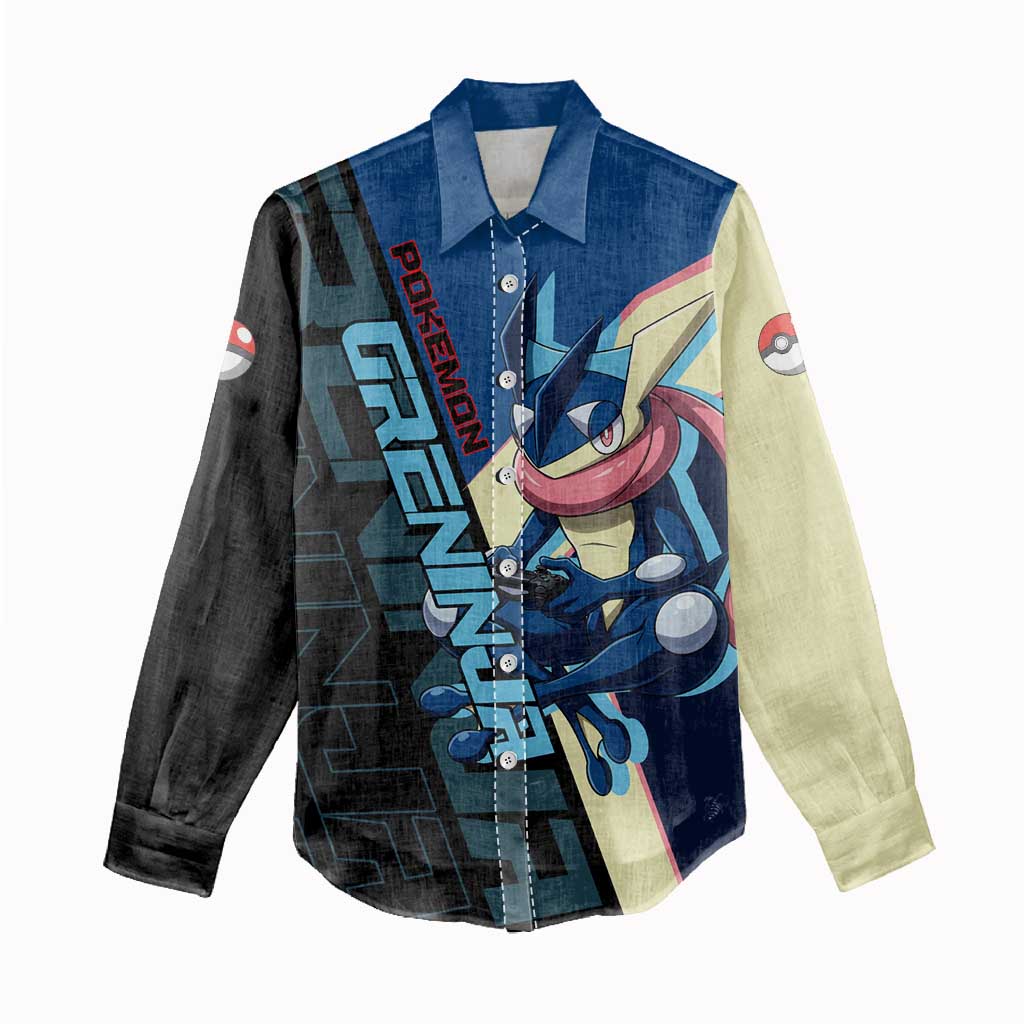 Greninja Poké Women Casual Shirt Sleek Retro Anime Style