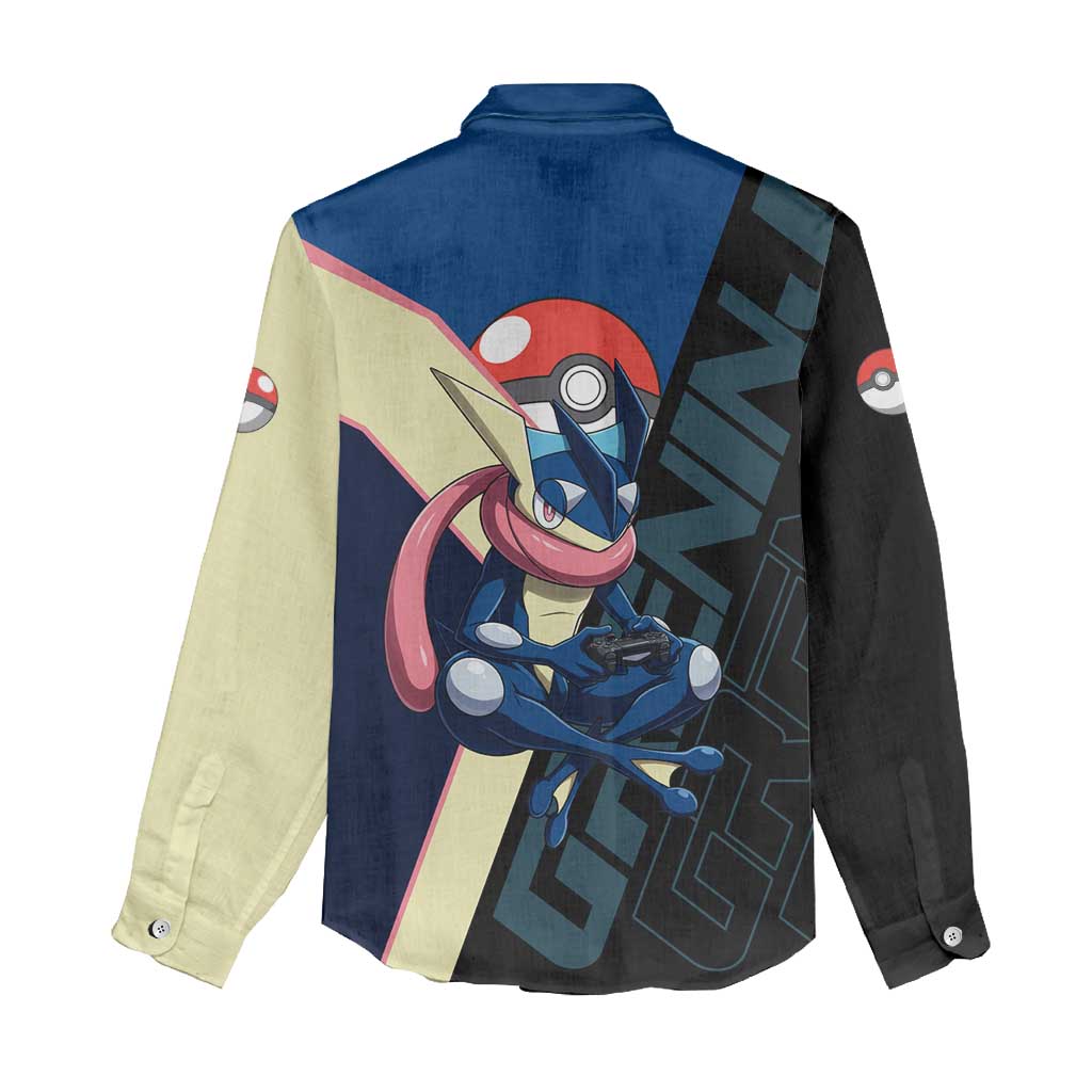 Greninja Poké Women Casual Shirt Sleek Retro Anime Style