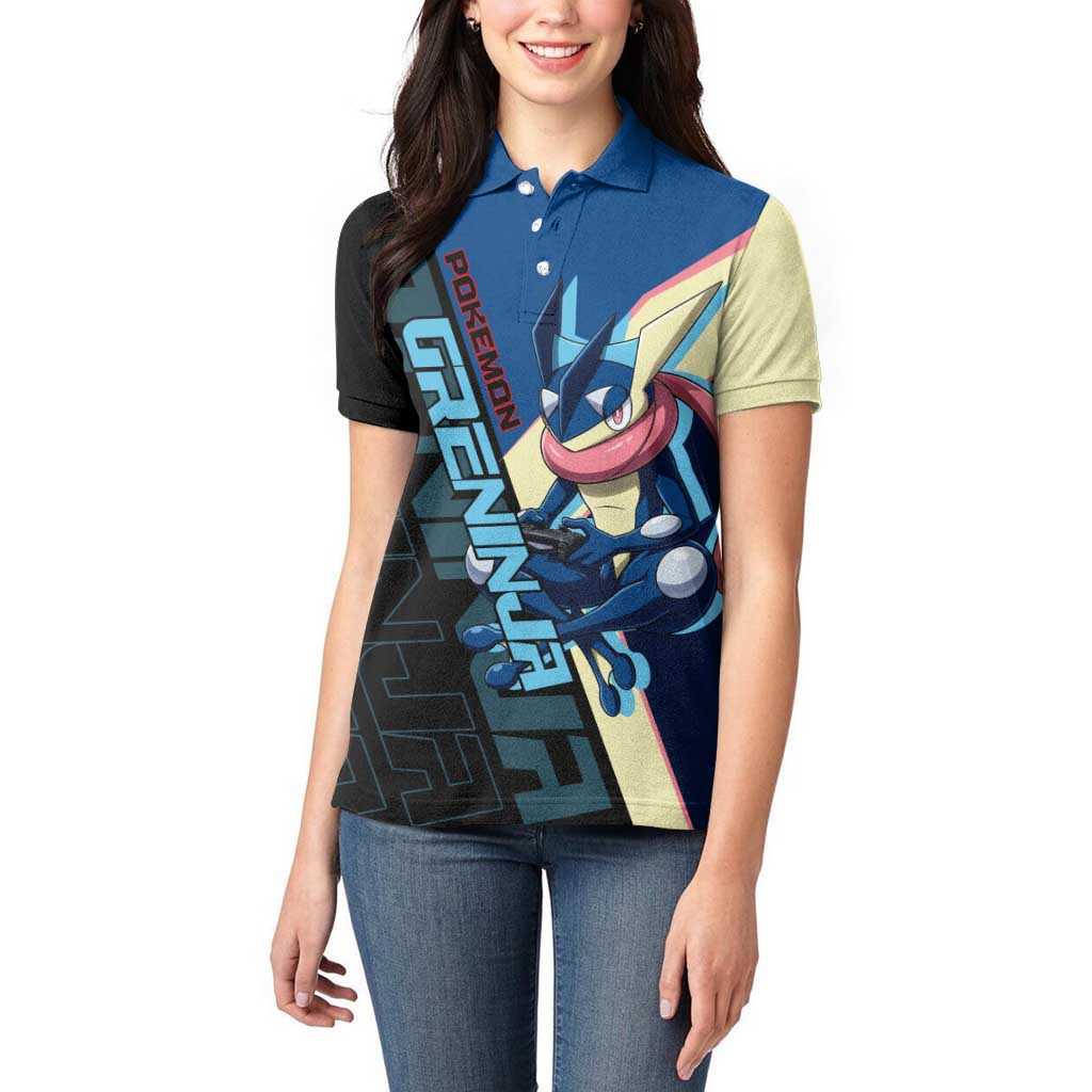 Greninja Poké Women Polo Shirt Sleek Retro Anime Style