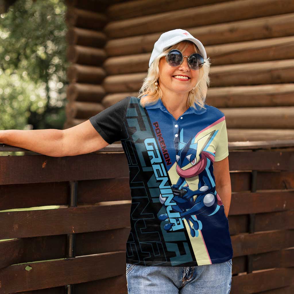 Greninja Poké Women Polo Shirt Sleek Retro Anime Style