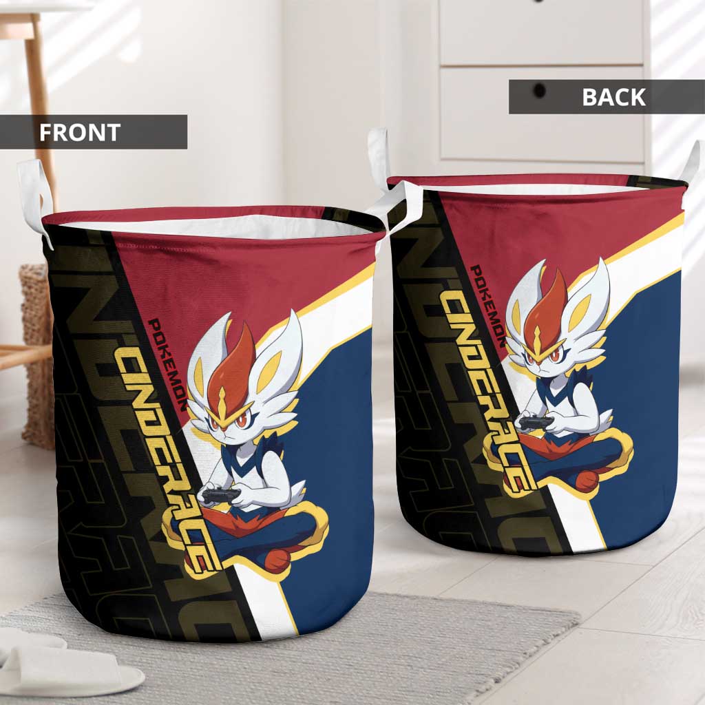 Cinderace Poké Laundry Basket Dynamic Retro Anime Style