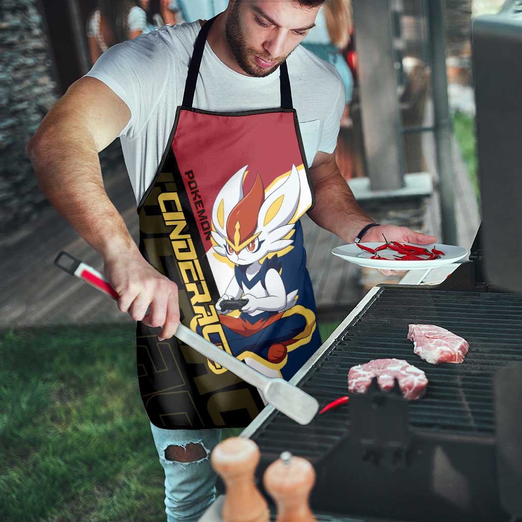 Cinderace Poké Apron Dynamic Retro Anime Style