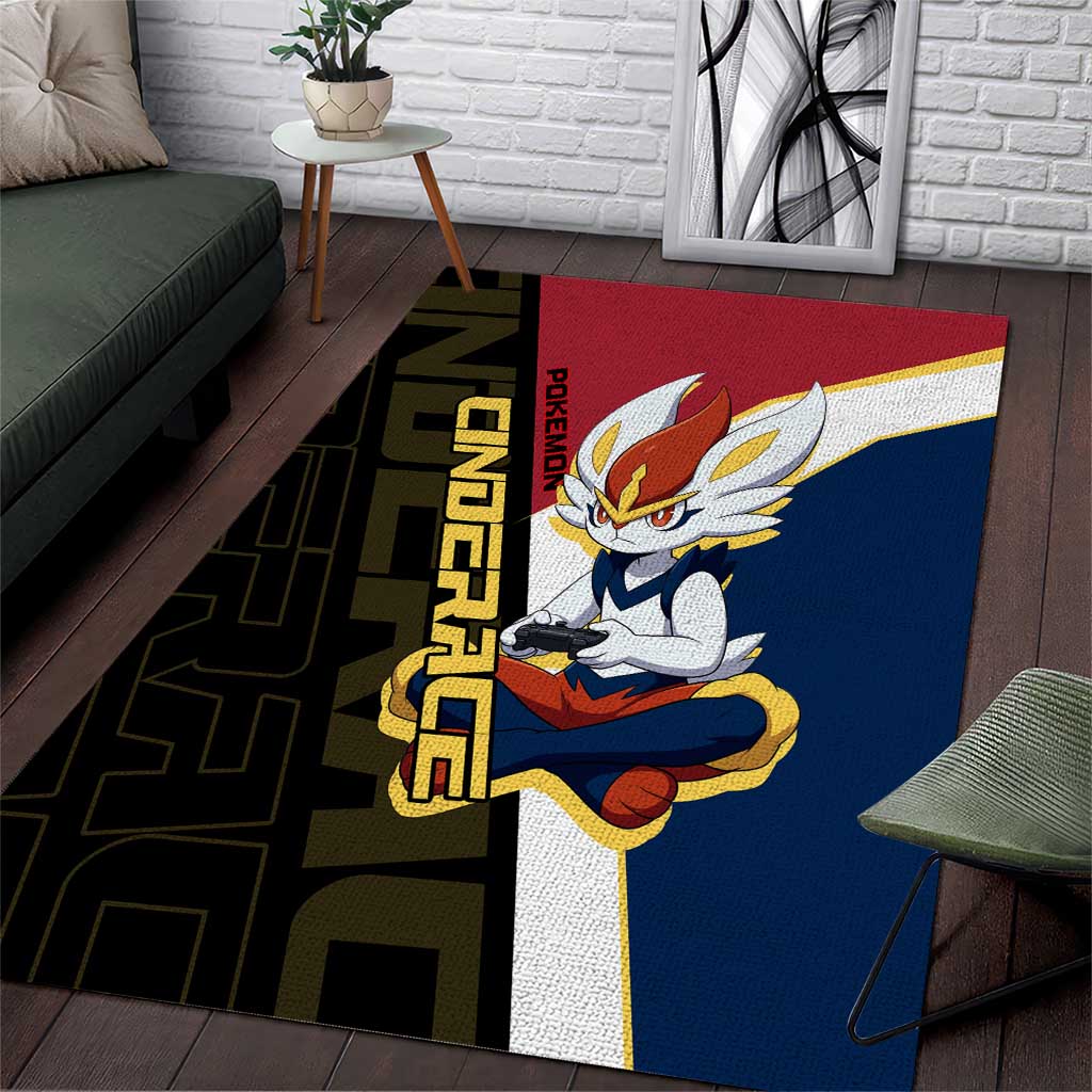 Cinderace Poké Area Rug Dynamic Retro Anime Style