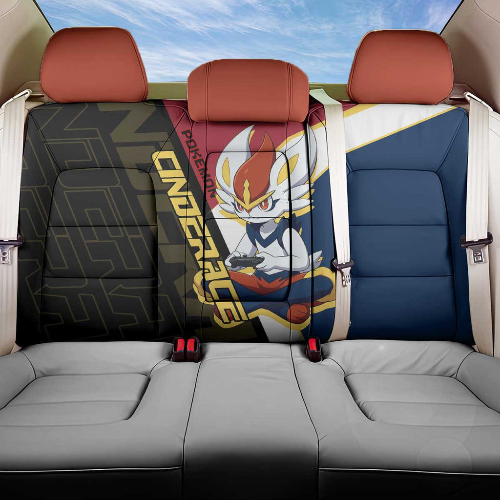 Cinderace Poké Back Car Seat Cover Dynamic Retro Anime Style