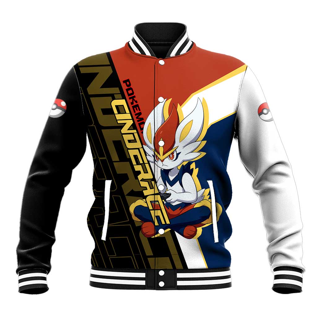 Cinderace Poké Baseball Jacket Dynamic Retro Anime Style