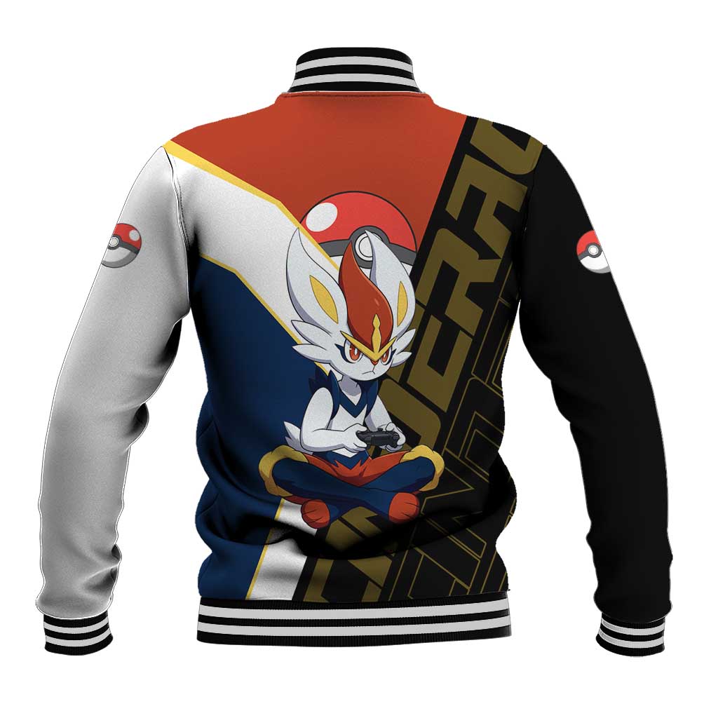 Cinderace Poké Baseball Jacket Dynamic Retro Anime Style