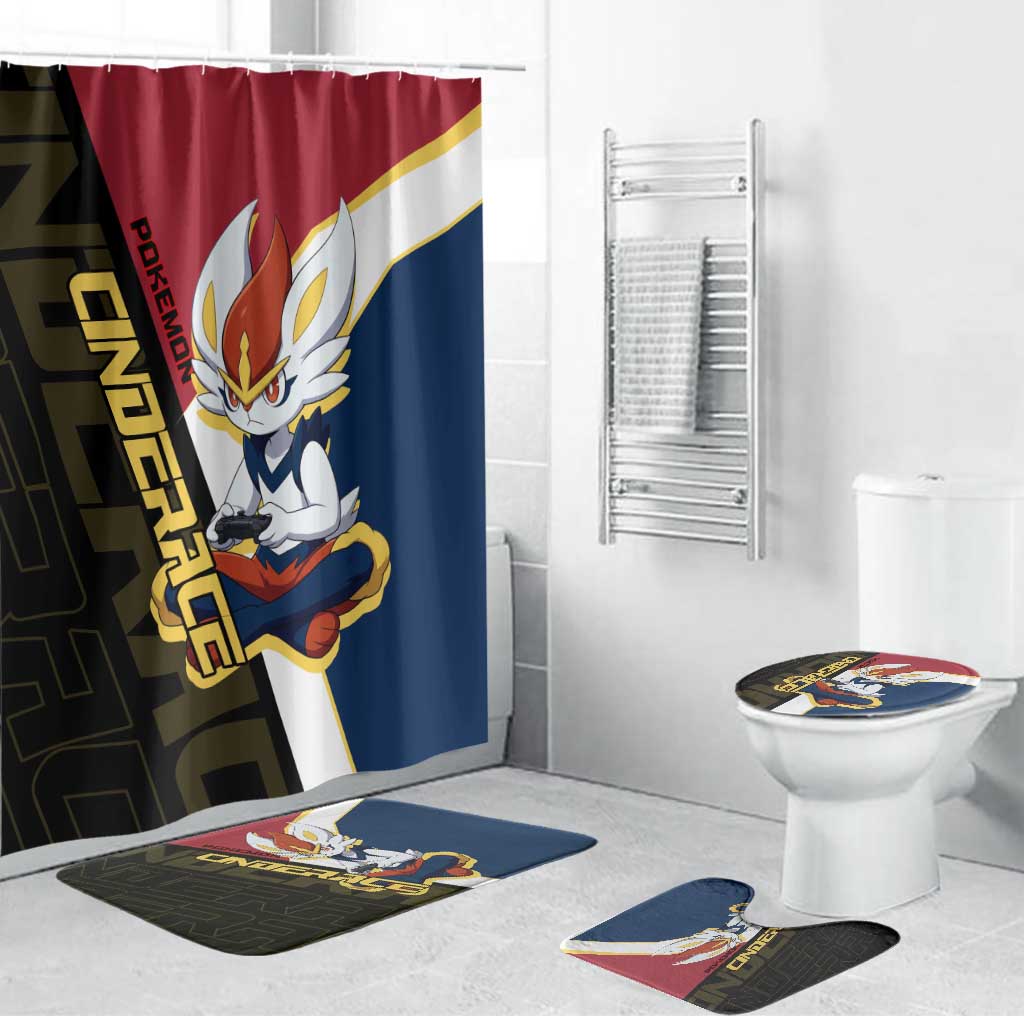 Cinderace Poké Bathroom Set Dynamic Retro Anime Style