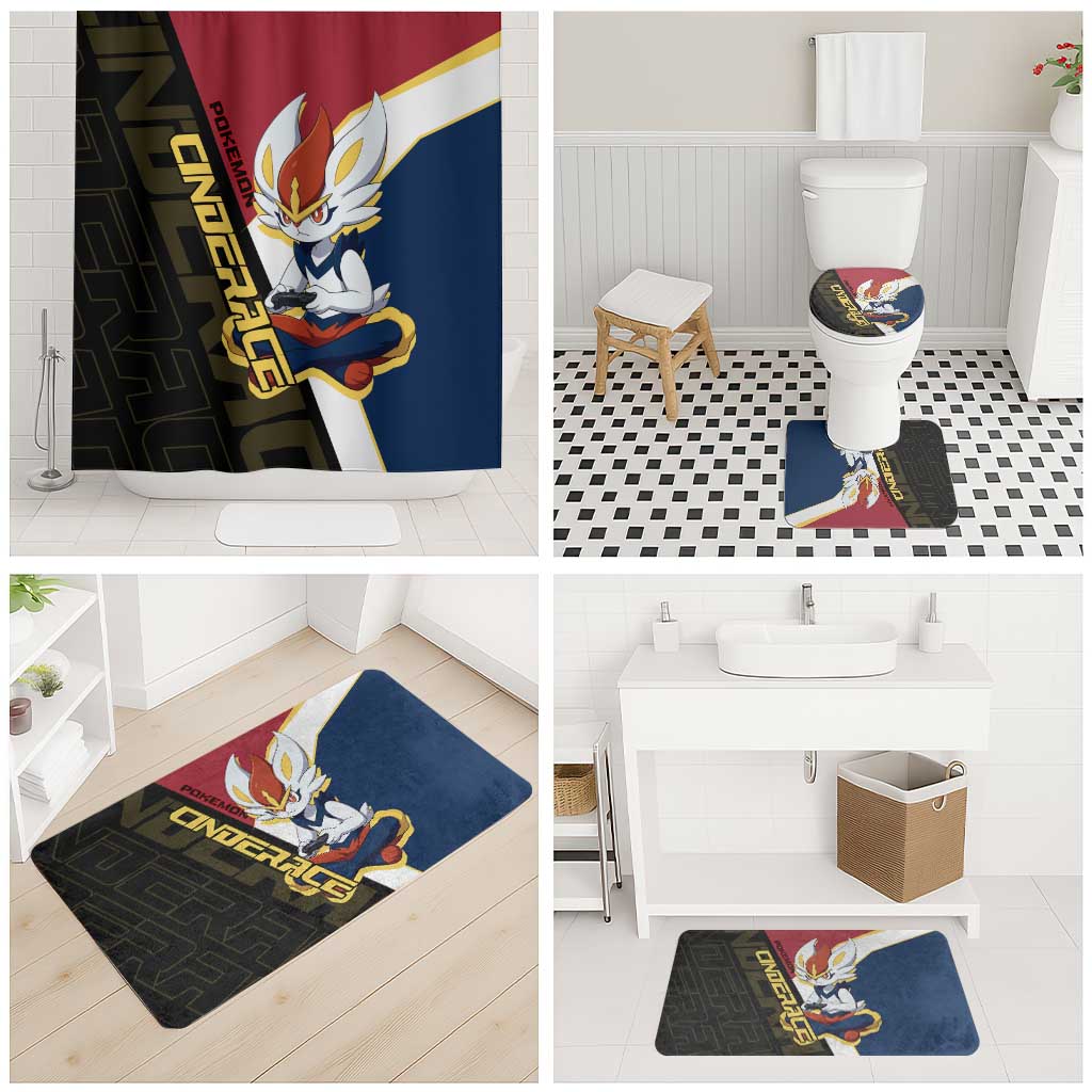 Cinderace Poké Bathroom Set Dynamic Retro Anime Style