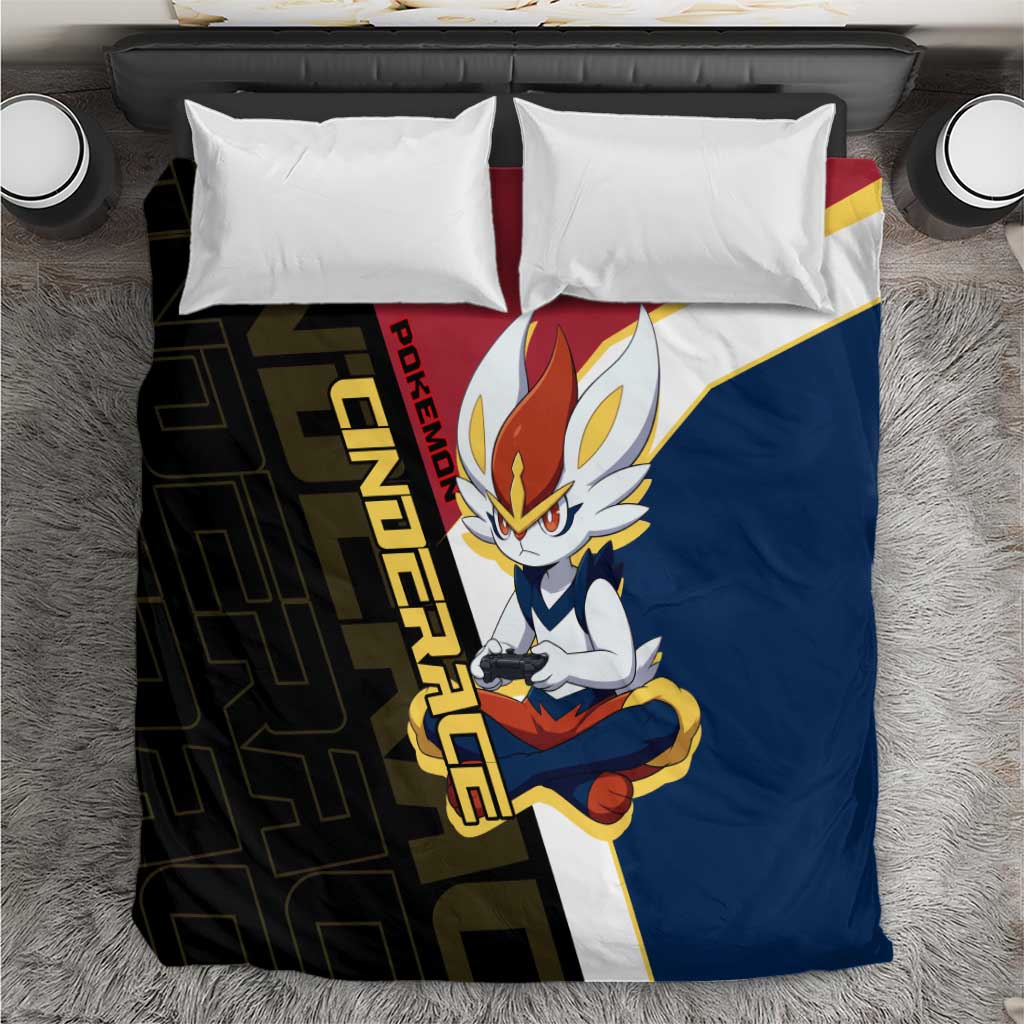 Cinderace Poké Bedding Set Dynamic Retro Anime Style