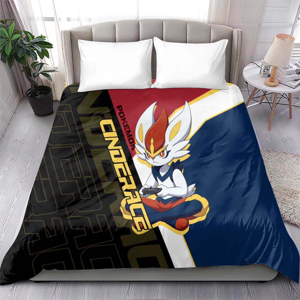 Cinderace Poké Bedding Set Dynamic Retro Anime Style