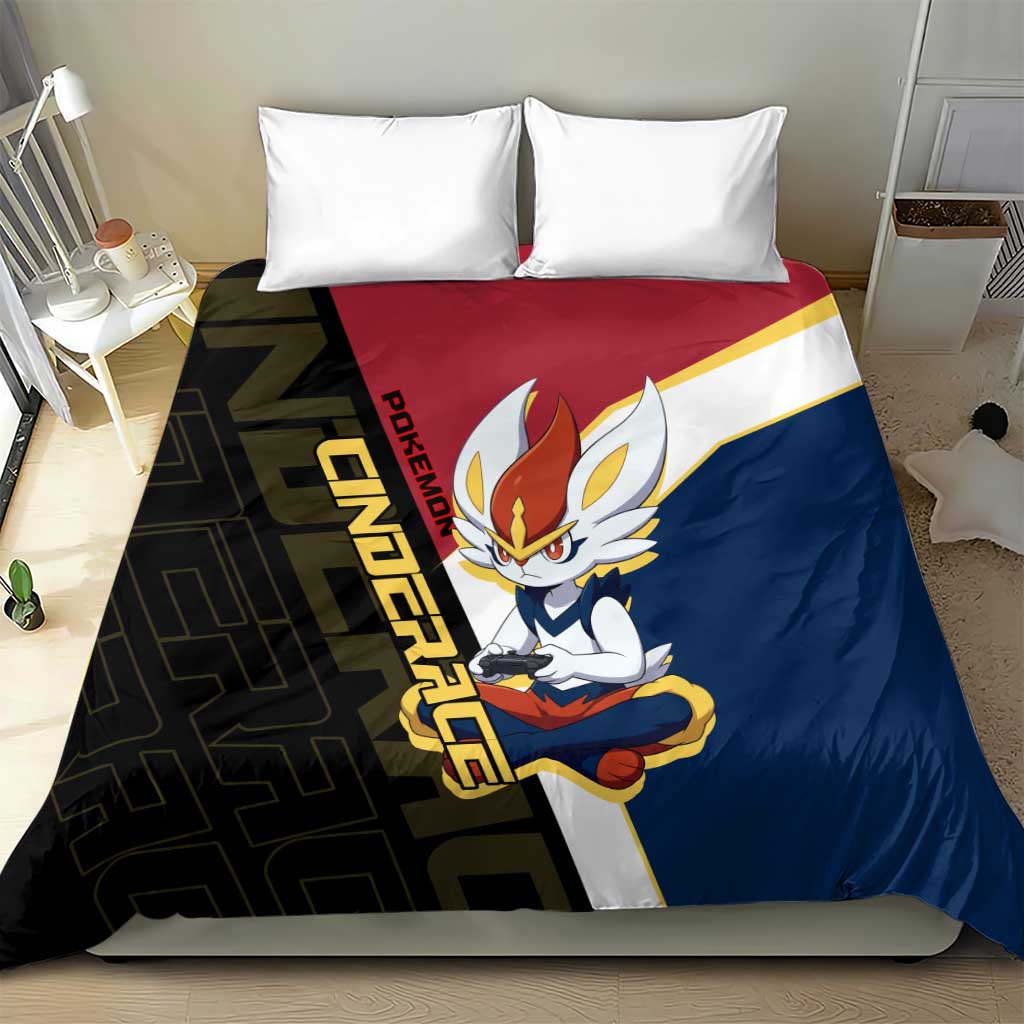 Cinderace Poké Bedding Set Dynamic Retro Anime Style
