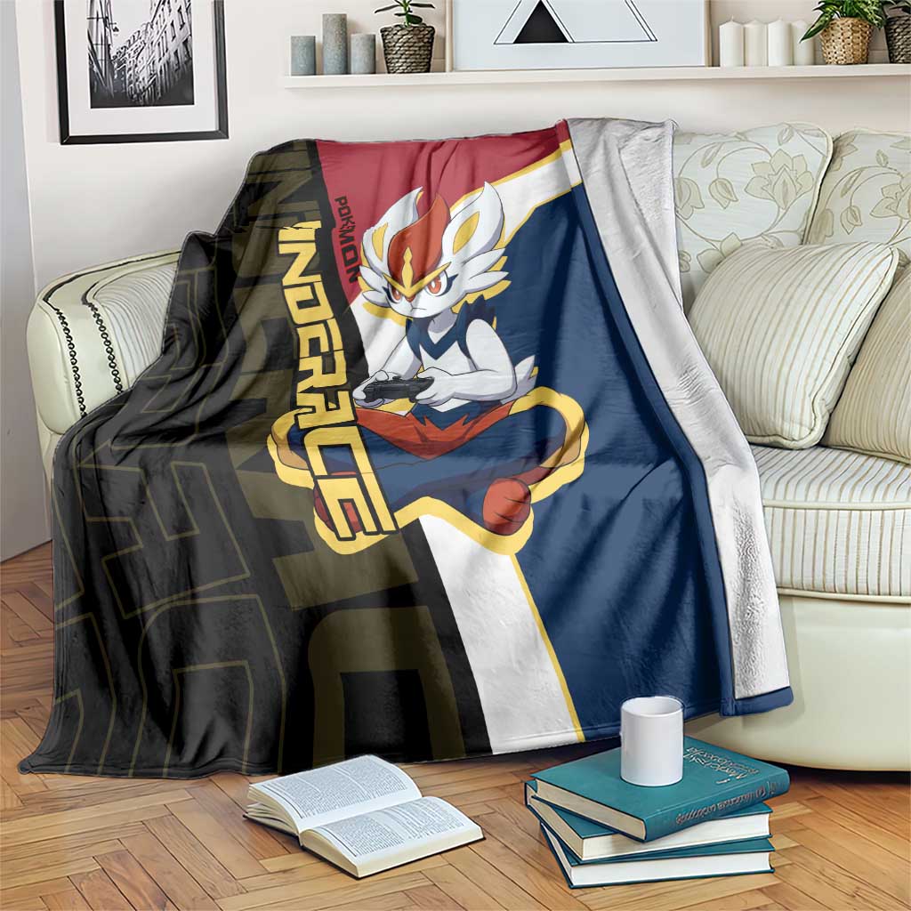 Cinderace Poké Blanket Dynamic Retro Anime Style