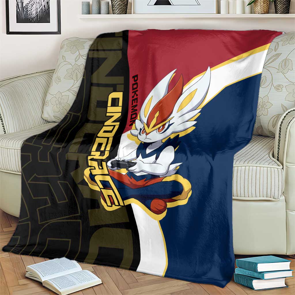 Cinderace Poké Blanket Dynamic Retro Anime Style