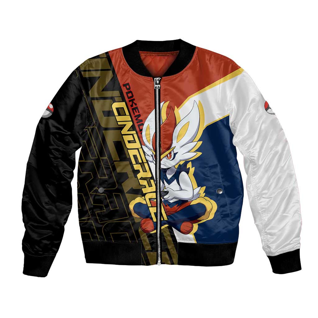 Cinderace Poké Bomber Jacket Dynamic Retro Anime Style