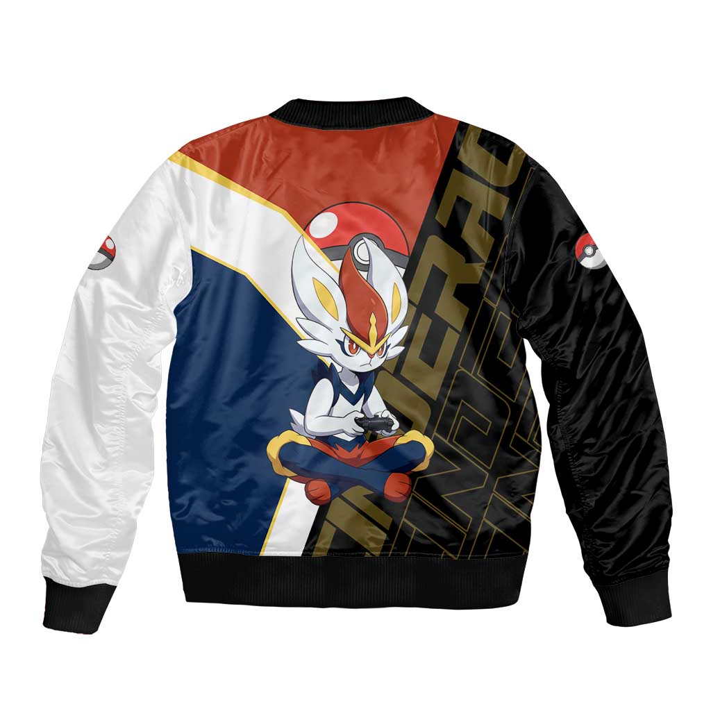 Cinderace Poké Bomber Jacket Dynamic Retro Anime Style