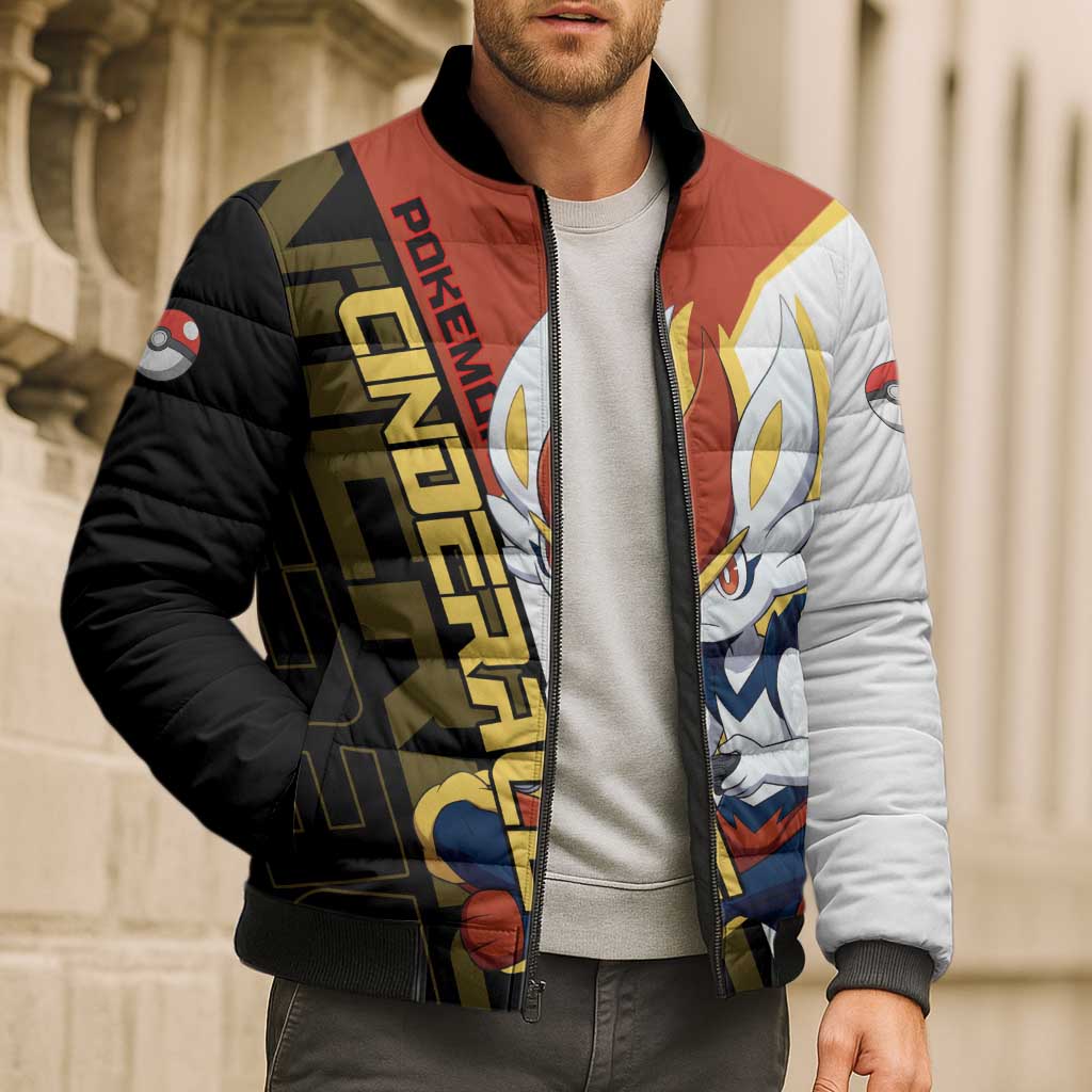 Cinderace Poké Bomber Puffer Jacket Dynamic Retro Anime Style