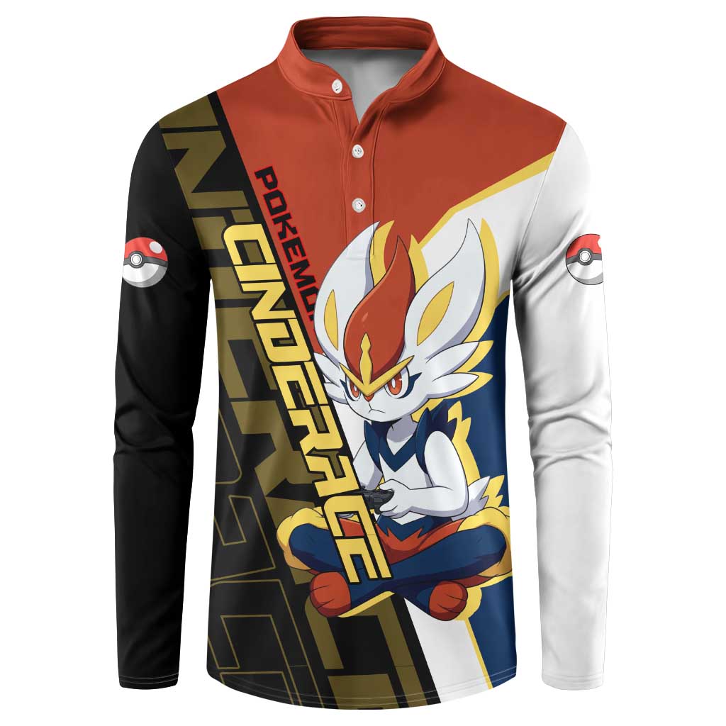 Cinderace Poké Button Sweatshirt Dynamic Retro Anime Style