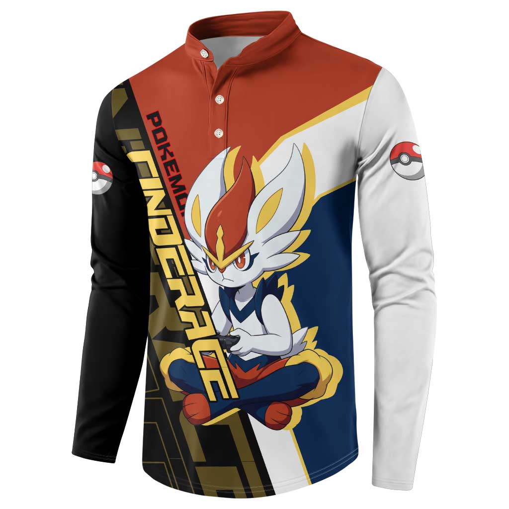 Cinderace Poké Button Sweatshirt Dynamic Retro Anime Style