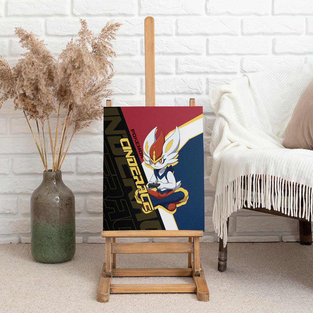 Cinderace Poké Canvas Wall Art Dynamic Retro Anime Style
