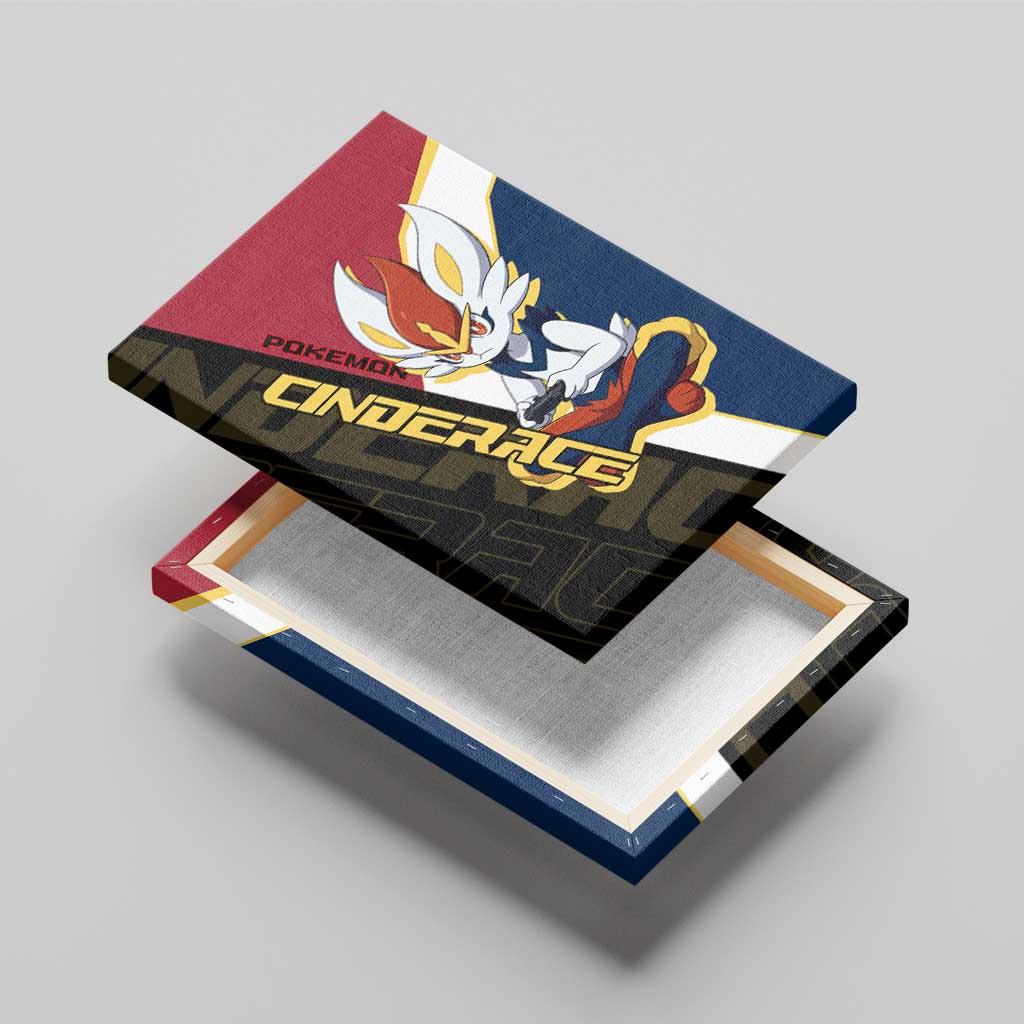 Cinderace Poké Canvas Wall Art Dynamic Retro Anime Style