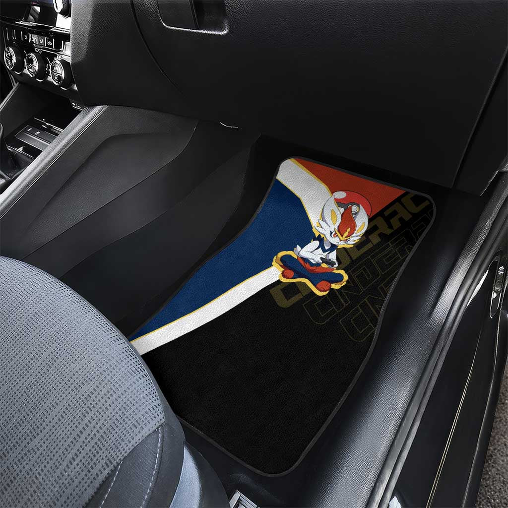 Cinderace Poké Car Mats Dynamic Retro Anime Style