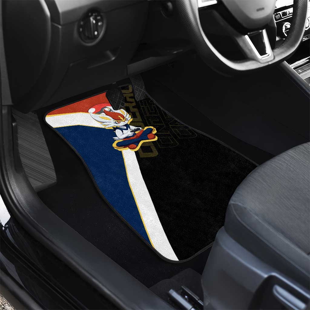 Cinderace Poké Car Mats Dynamic Retro Anime Style