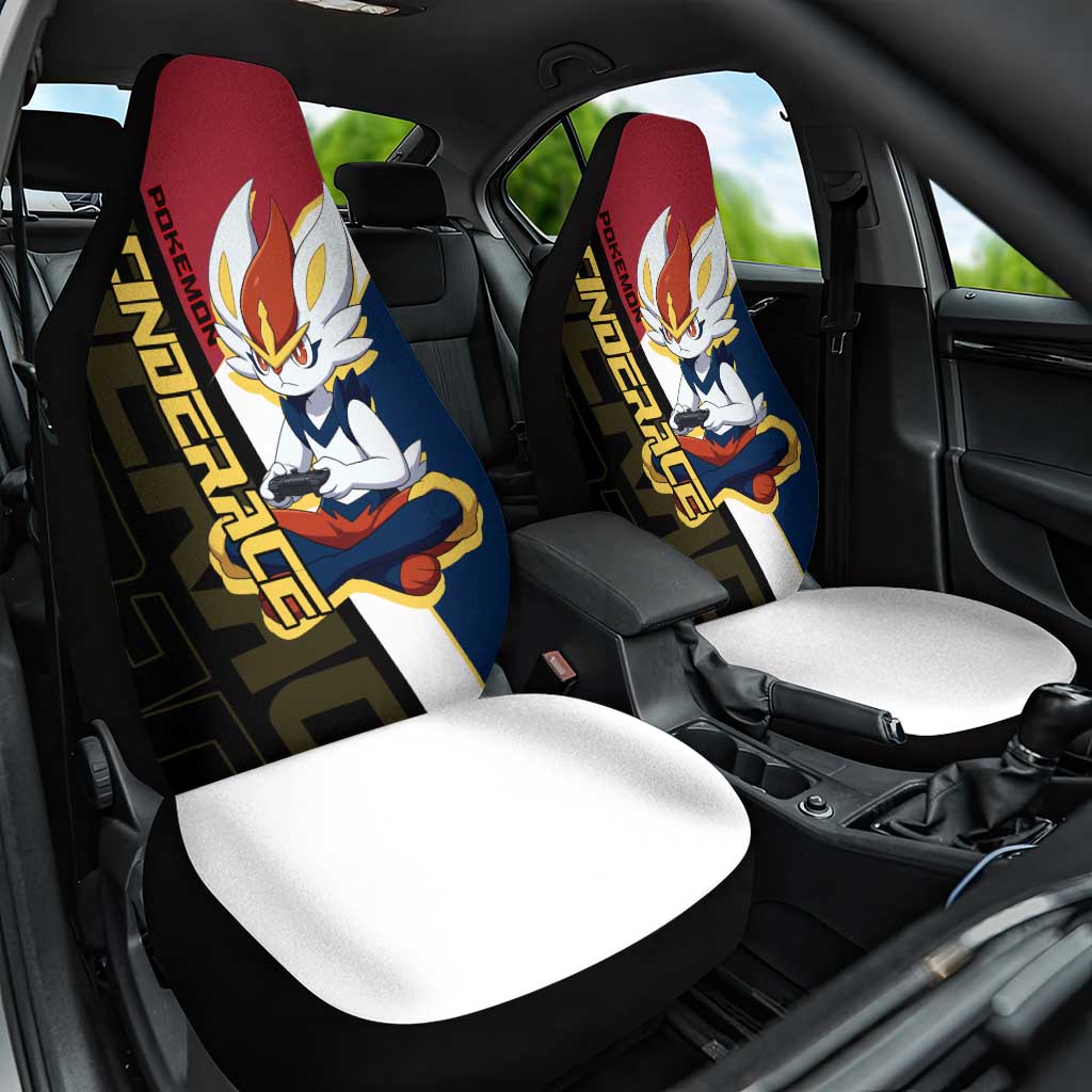 Cinderace Poké Car Seat Cover Dynamic Retro Anime Style