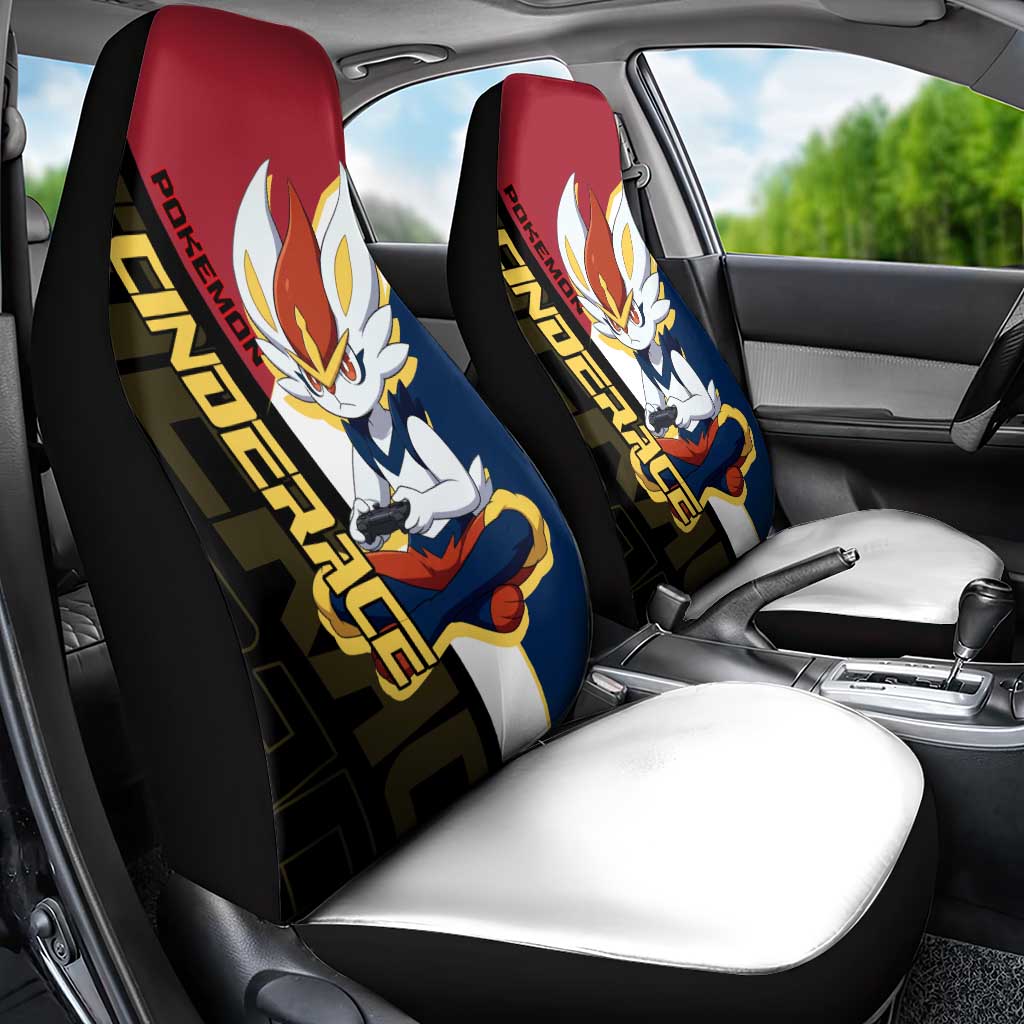 Cinderace Poké Car Seat Cover Dynamic Retro Anime Style
