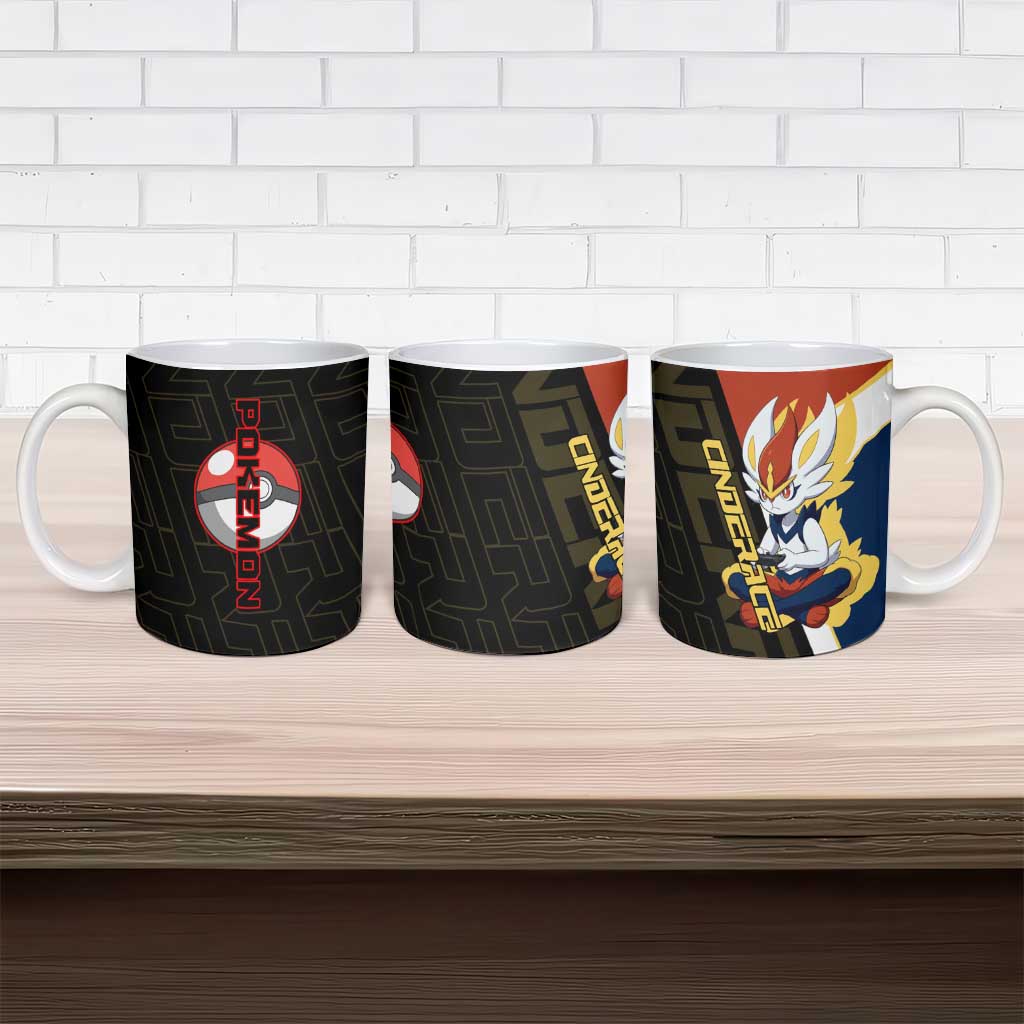 Cinderace Poké Ceramic Mug Dynamic Retro Anime Style