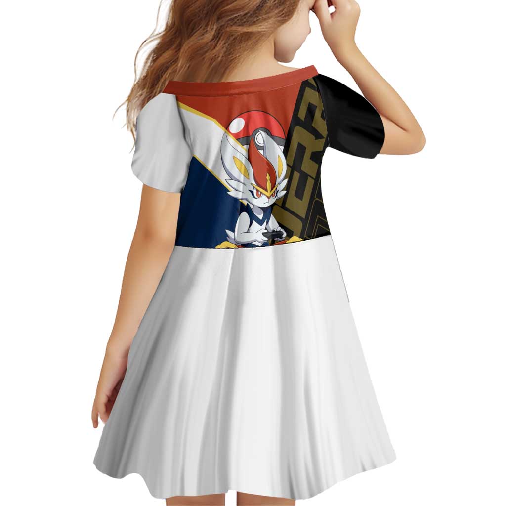 Cinderace Poké Family Matching Long Sleeve Bodycon Dress and Hawaiian Shirt Dynamic Retro Anime Style