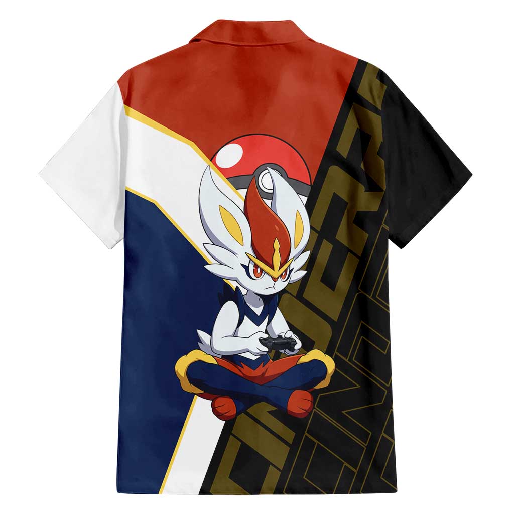 Cinderace Poké Family Matching Short Sleeve Bodycon Dress and Hawaiian Shirt Dynamic Retro Anime Style
