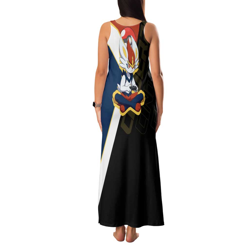 Cinderace Poké Family Matching Tank Maxi Dress and Hawaiian Shirt Dynamic Retro Anime Style