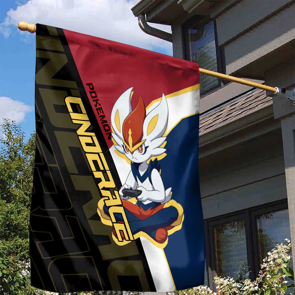 Cinderace Poké Garden Flag Dynamic Retro Anime Style