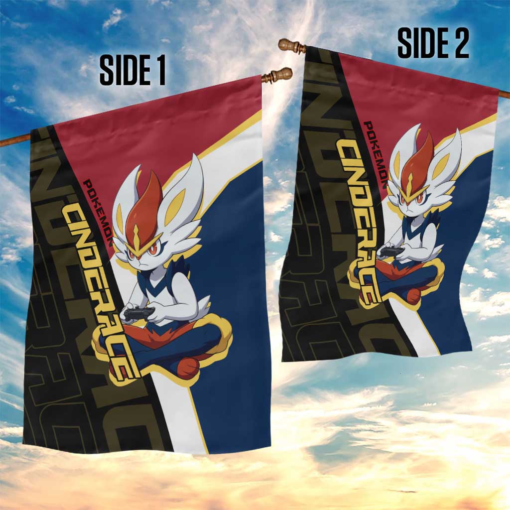 Cinderace Poké Garden Flag Dynamic Retro Anime Style