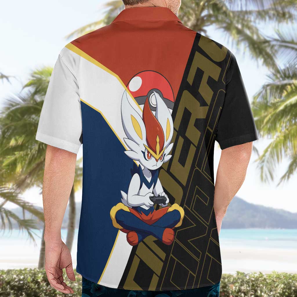 Cinderace Poké Hawaiian Shirt Dynamic Retro Anime Style