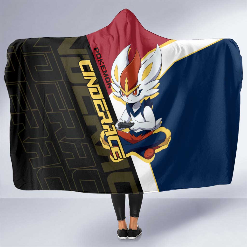 Cinderace Poké Hooded Blanket Dynamic Retro Anime Style