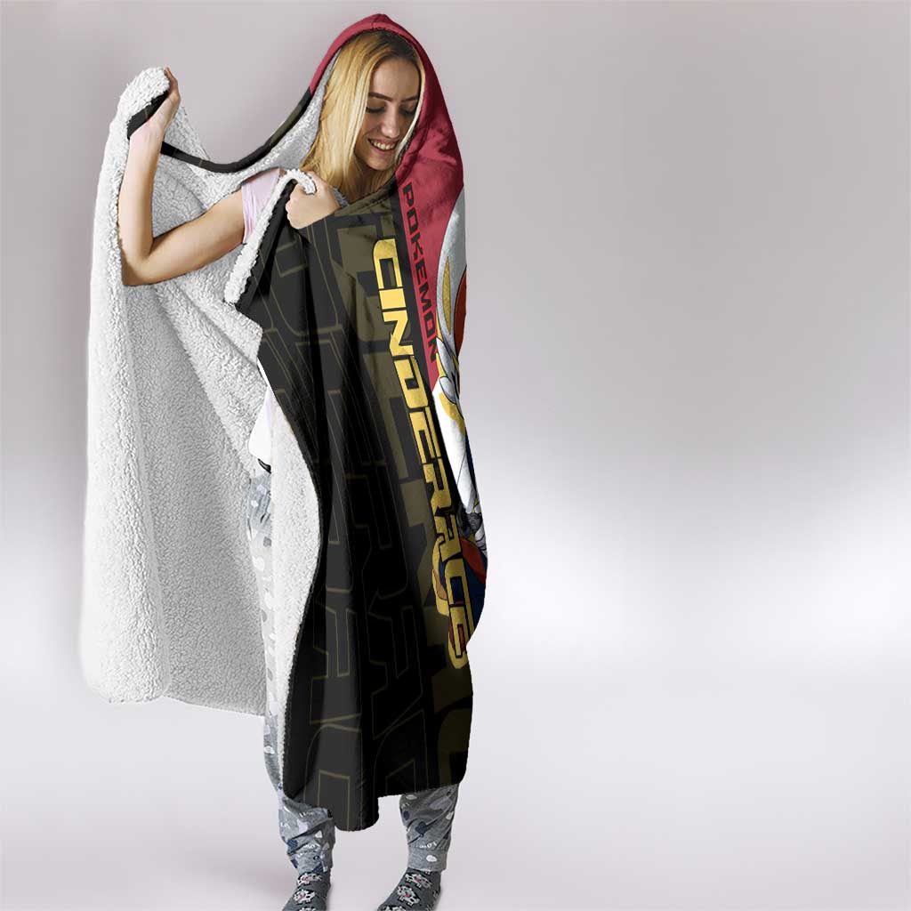 Cinderace Poké Hooded Blanket Dynamic Retro Anime Style