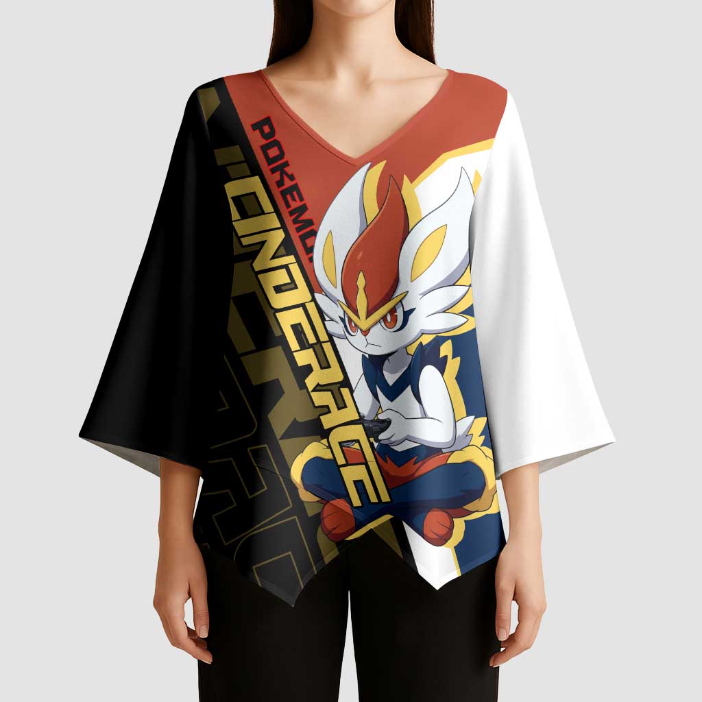 Cinderace Poké Kimono Sleeve Blouse Dynamic Retro Anime Style