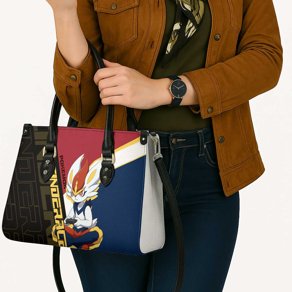 Cinderace Poké Leather Bag Dynamic Retro Anime Style